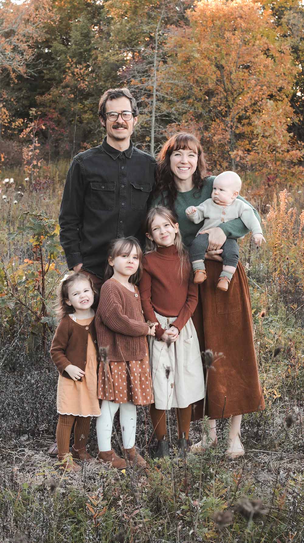 Family picture of Jennifer Sikes (Marquette Method Instructor in Indiana) with her family